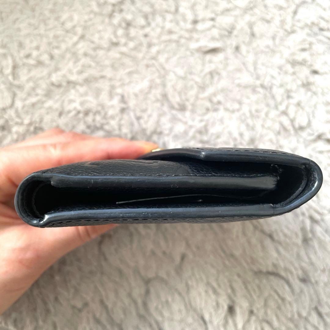 ルイヴィトン ヴィクトリーヌ アンプラント ノワール 折財布 ブラック