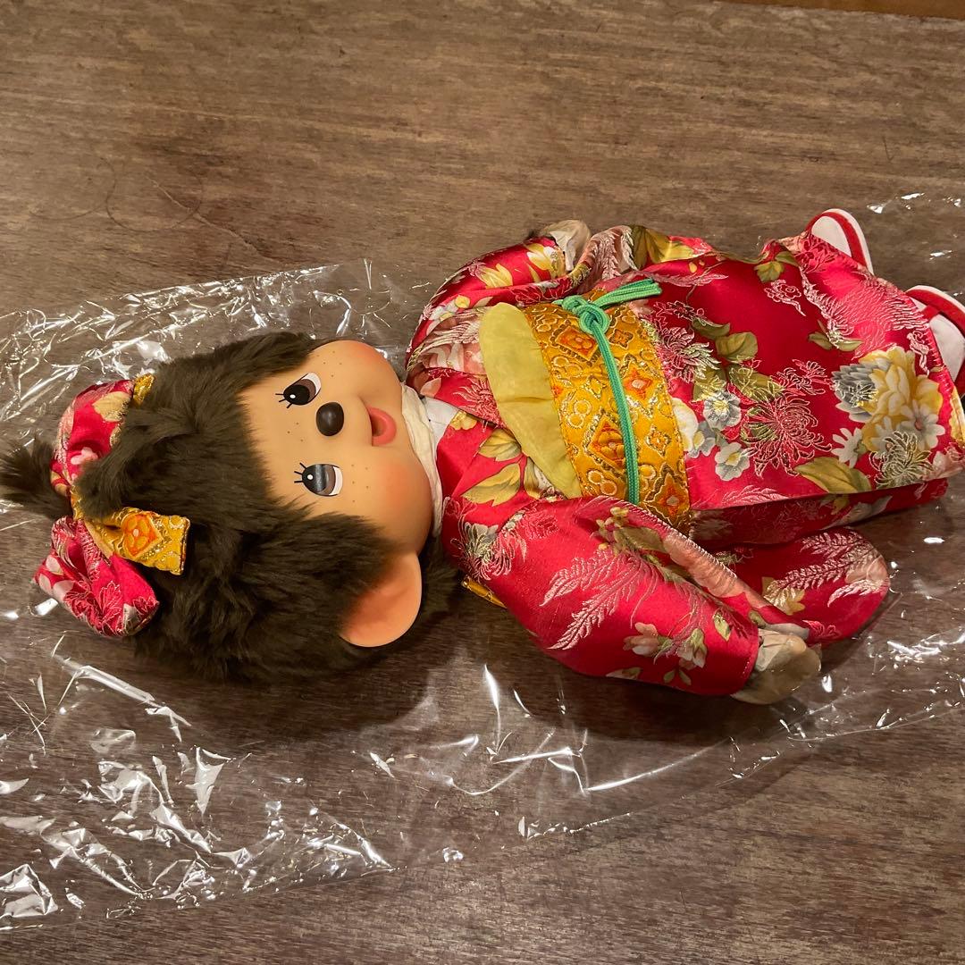 新品 未使用！振袖 モンチッチ Ｌ 女の子 大きい ぬいぐるみ 人形 セキグチ