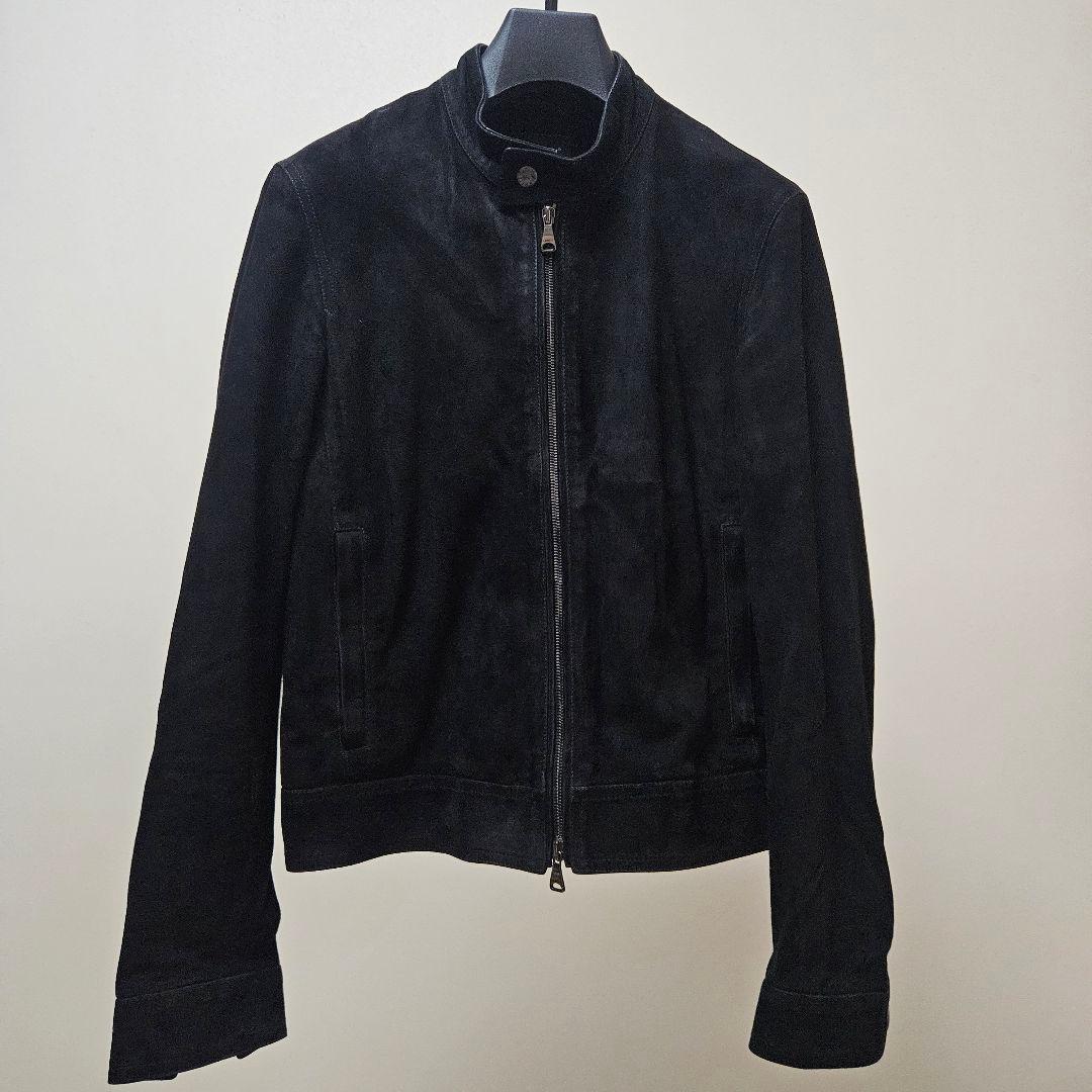 EMMETT 黒 スエード シングルライダースジャケット