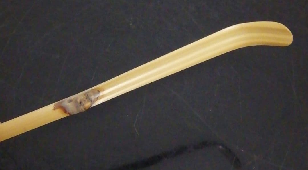 宗完書付　銘『埋火』　竹　茶杓　共箱　茶道具