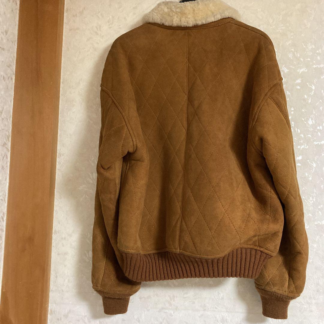 【ウサ吉】 メンズ　ジャケット　皮　スウェード　ボア　Ｍ　ビンテージ