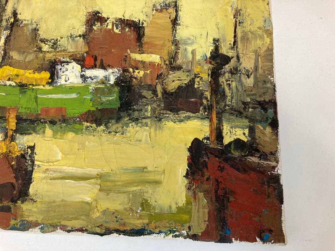 菅原洸人　油絵　「緑色の船」