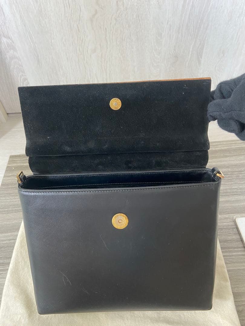 GUCCI ハンドバッグ　バンブー　レザー　ブラック　手持ち　フォーマル　保存袋