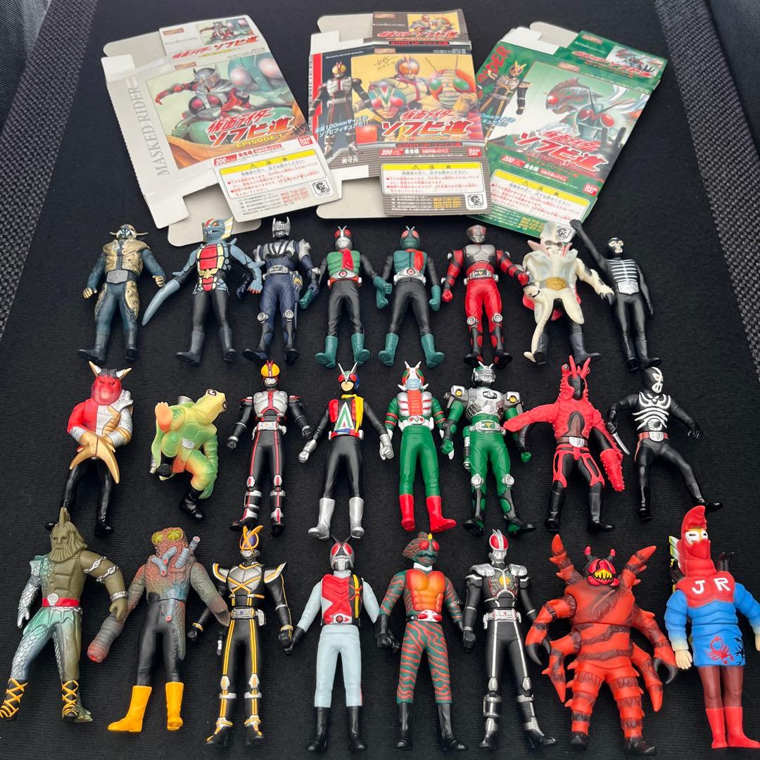 仮面ライダー ソフビ道 EPISODE1 〜3全24種 コンプセット