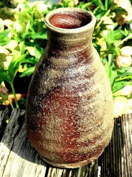 ♥各務周海　信楽　焼締　花器　花瓶　骨董　古玩