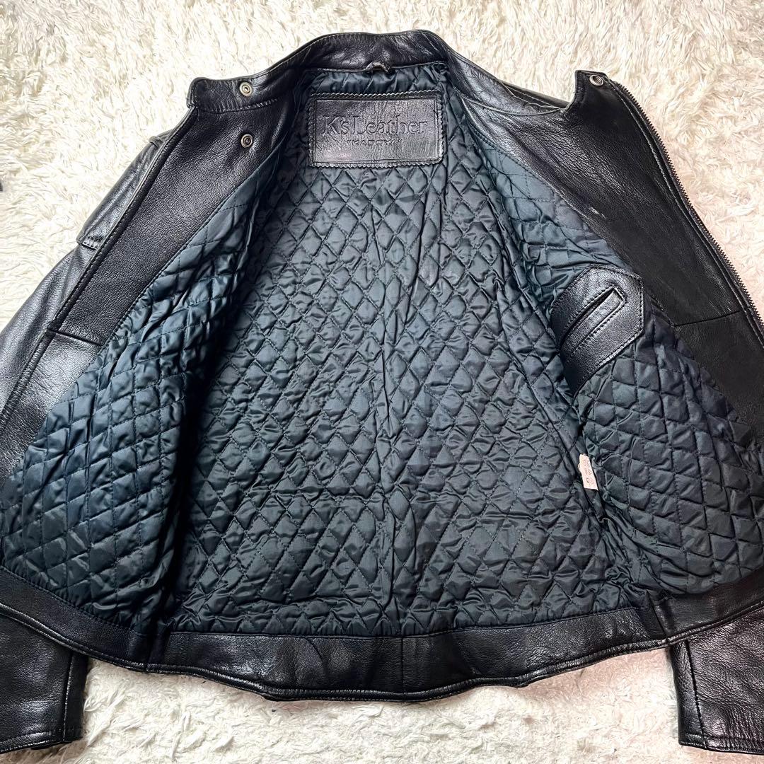 入手困難/極美品✨カドヤ シングルライダース レザージャケット パテッド ゴート
