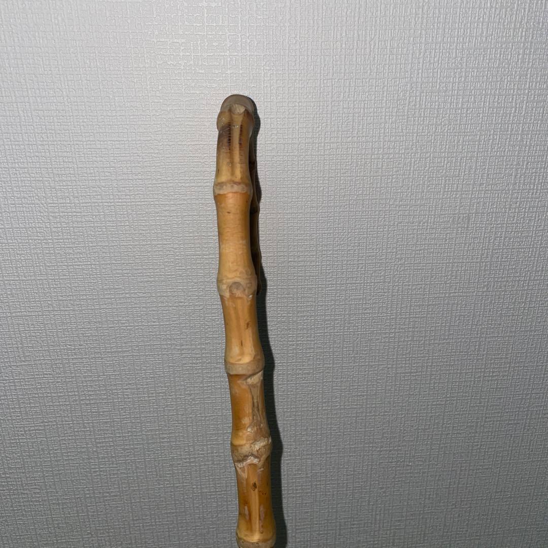 根鞭　ステッキ　竹　杖　アンティーク　ねぶち　曲がり竹