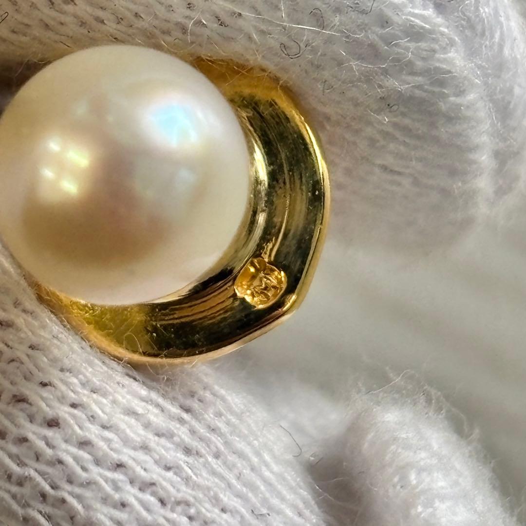 MIKIMOTO K18 本真珠付きピン