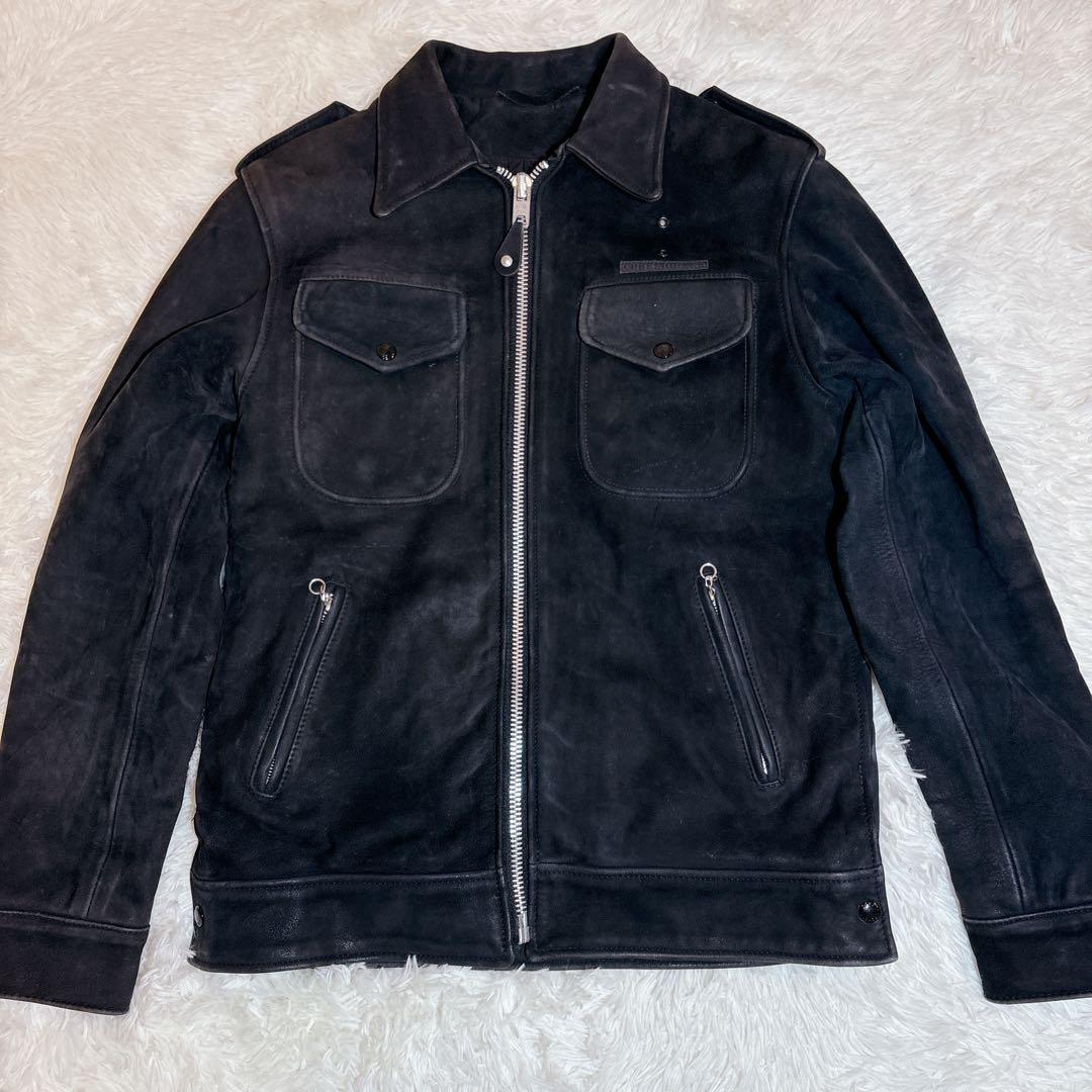 コラボ 希少 ショット コアファイター レザー ジャケット L 黒