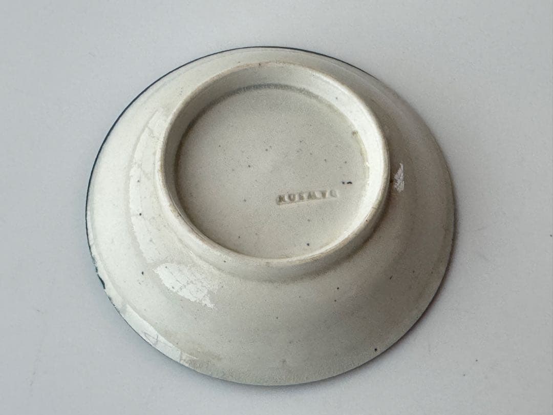 イギリス DAWSON デルフト焼 アンティーク 陶器 装飾皿 2枚セット