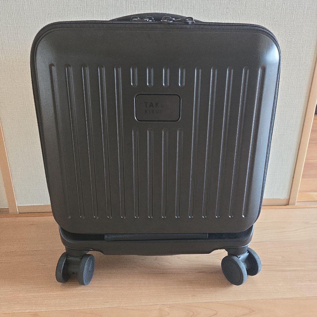 TAKEO キャリーケース 機内持込 22L フロントオープン ストッパー付き