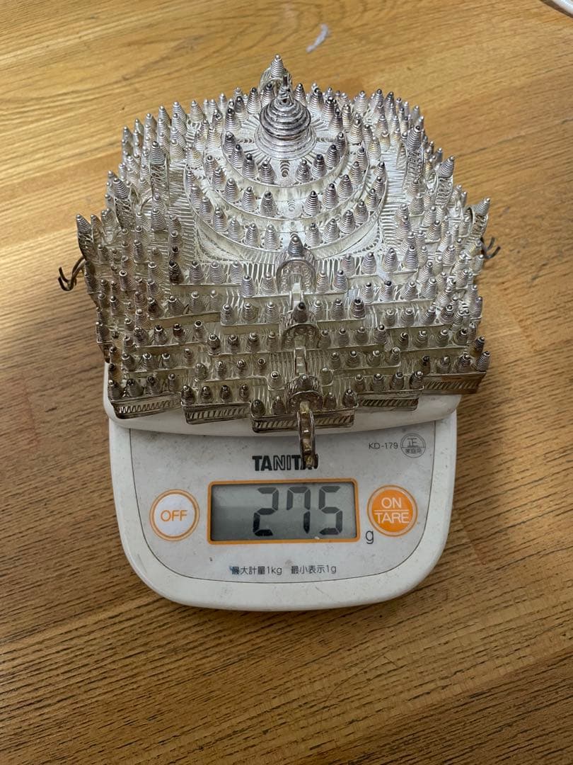 銀細工 シルバー925　仏塔 275g