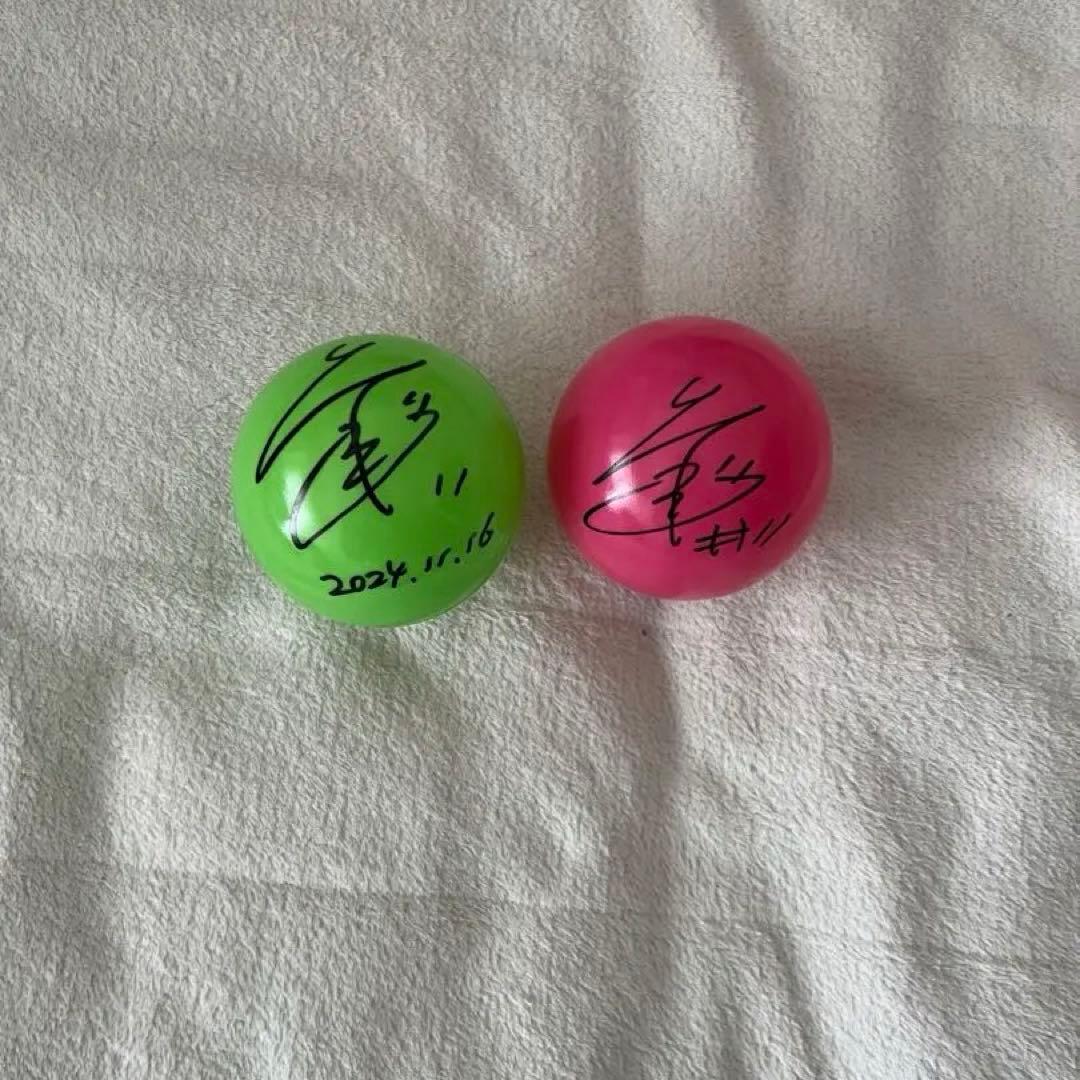 北海道イエロースターズ　バレーボール　池田颯太選手　直筆サインボール　タオル