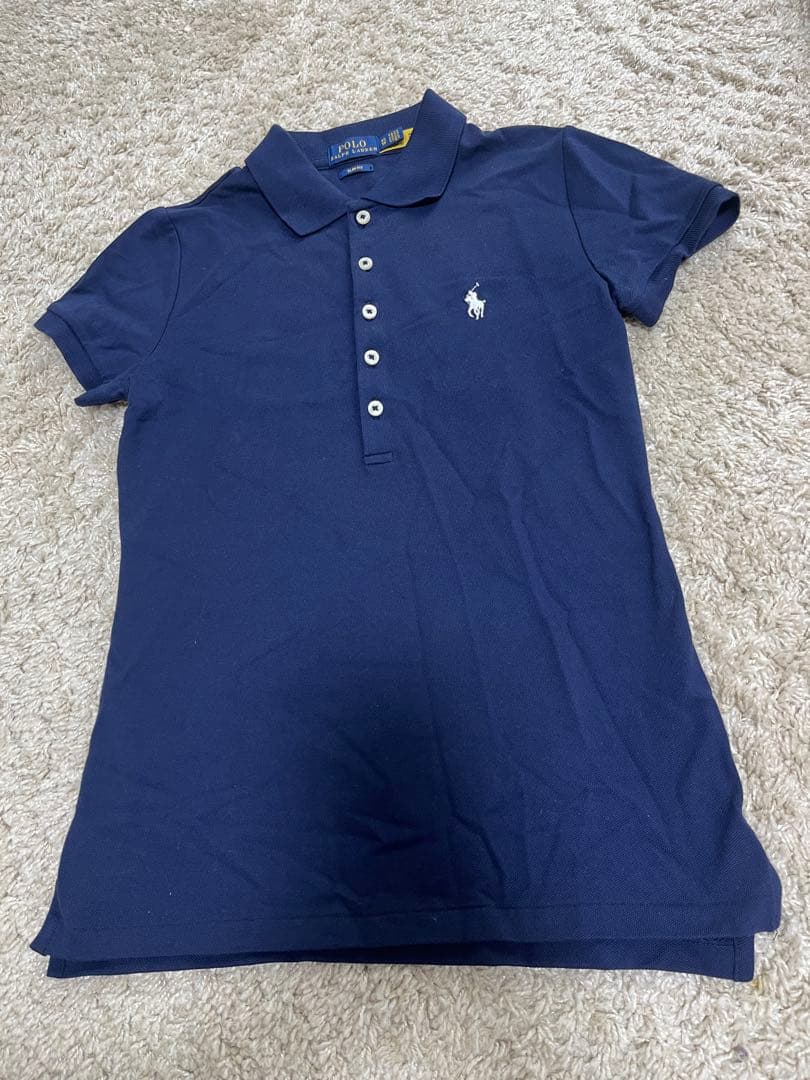 Polo Ralph Lauren ネイビーポロシャツ 半袖 スリムフィット