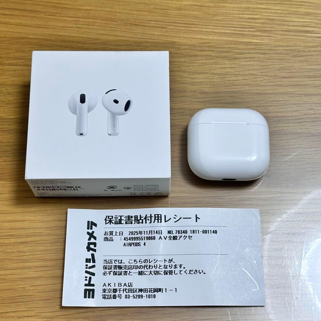 AirPods4本体 充電ケース付き 右耳なし