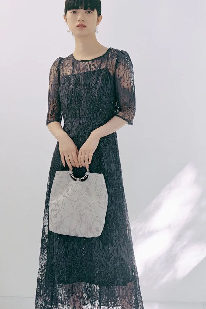 【新品即発送】kaeneスパンコールアネモネドレス