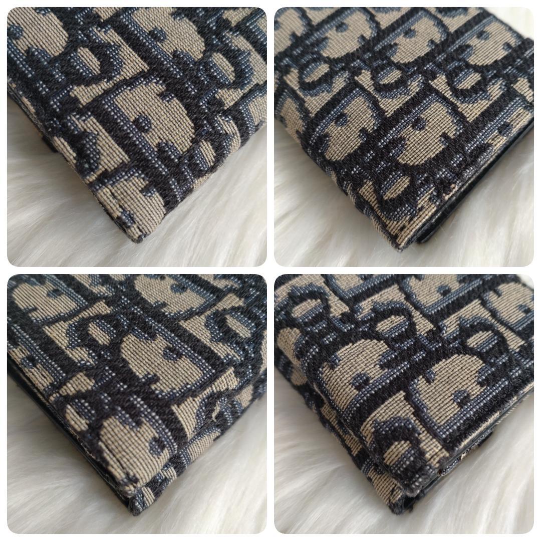 極美品・現行✨クリスチャンディオール 財布 三つ折り オブリーク レディース