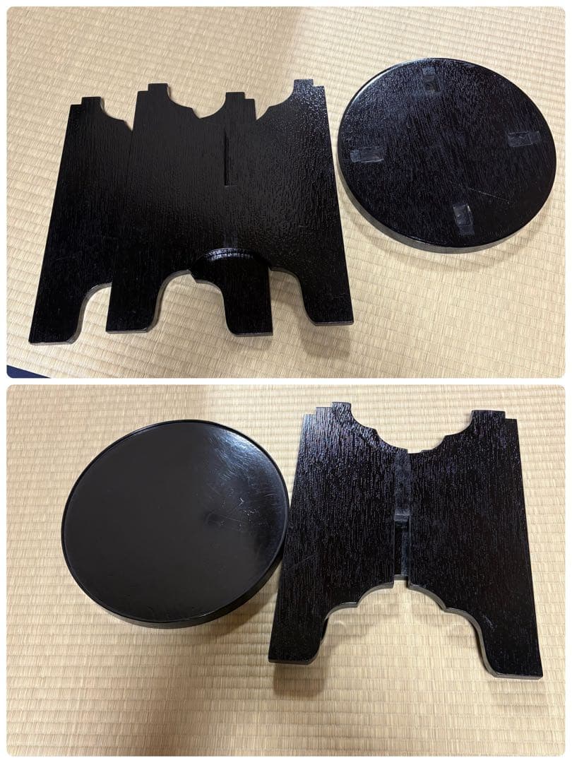 【中古品】茶道具 点茶盤 掻合塗 表用セット