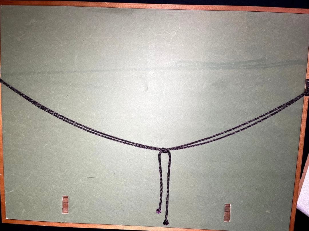 扇面 掛け軸 日本画　絵画　書画　水墨画　茶道具　茶掛け　美術品 ガラス額付き