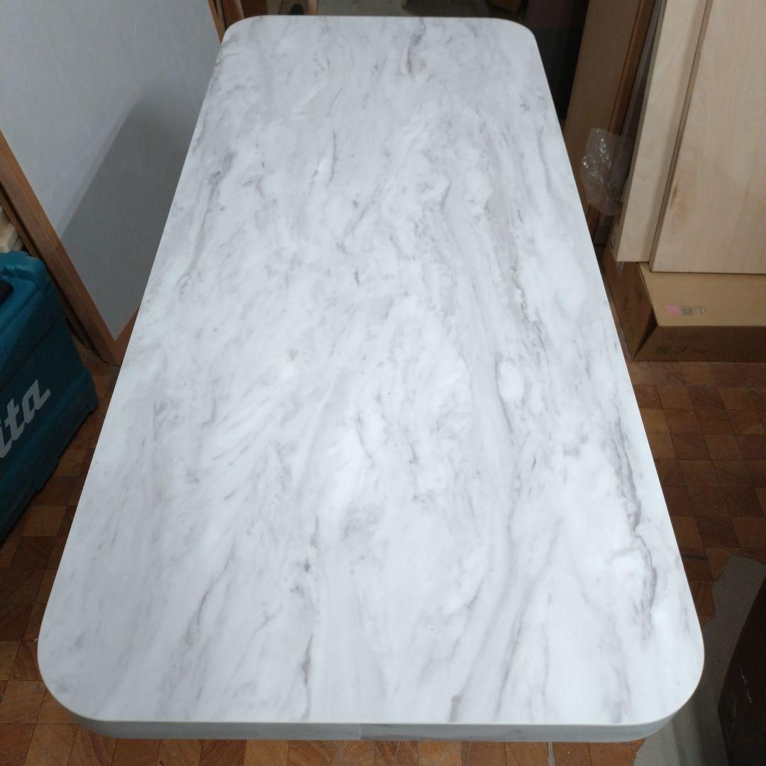 マーブルホワイト テーブル 約90cm x 40cm