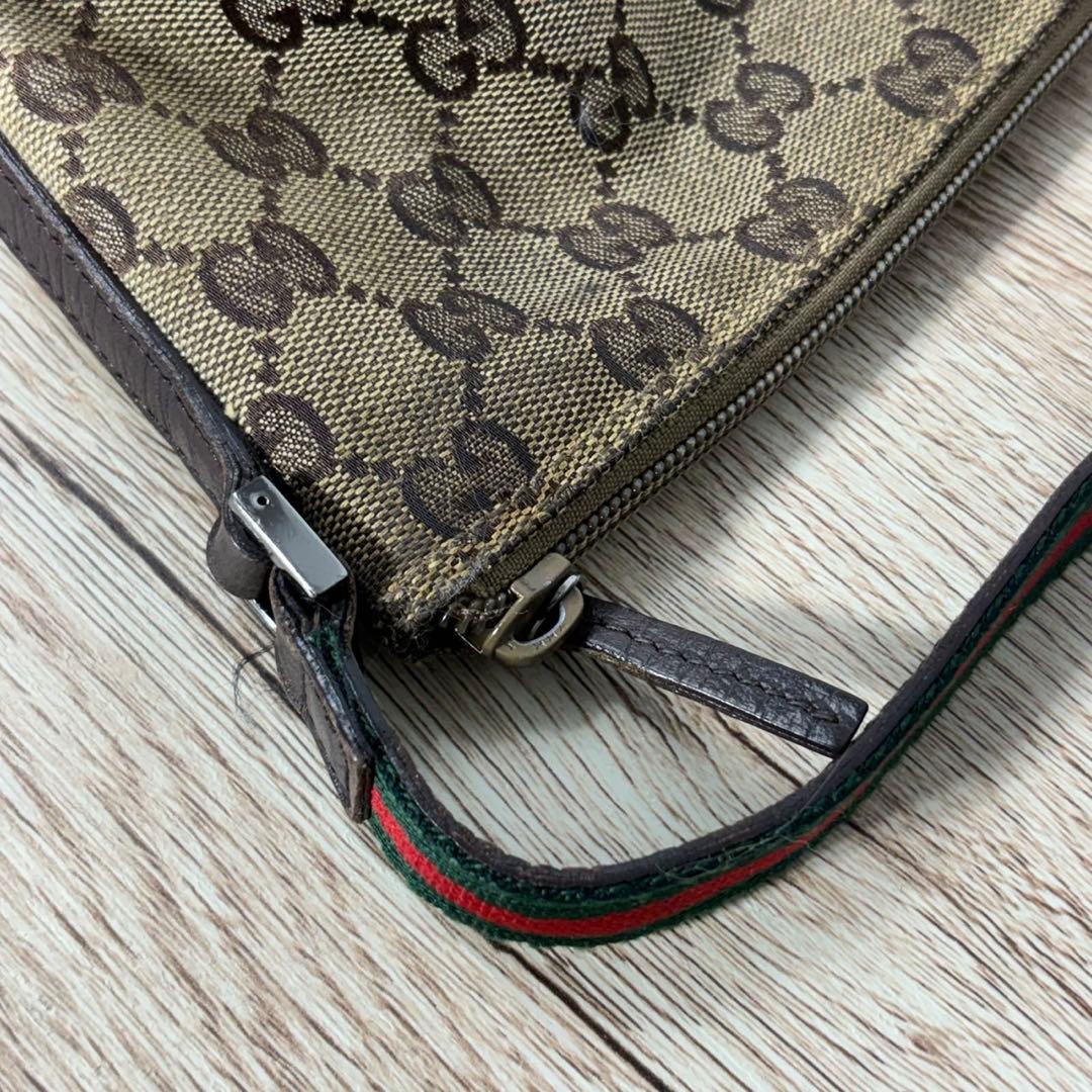 GUCCI グッチ シェリー ライン アクセサリーポーチ キャンバス GG