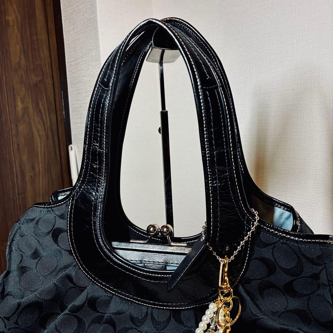 COACH F14380 プリーテッド サッチェル エルゴ バッグ がま口