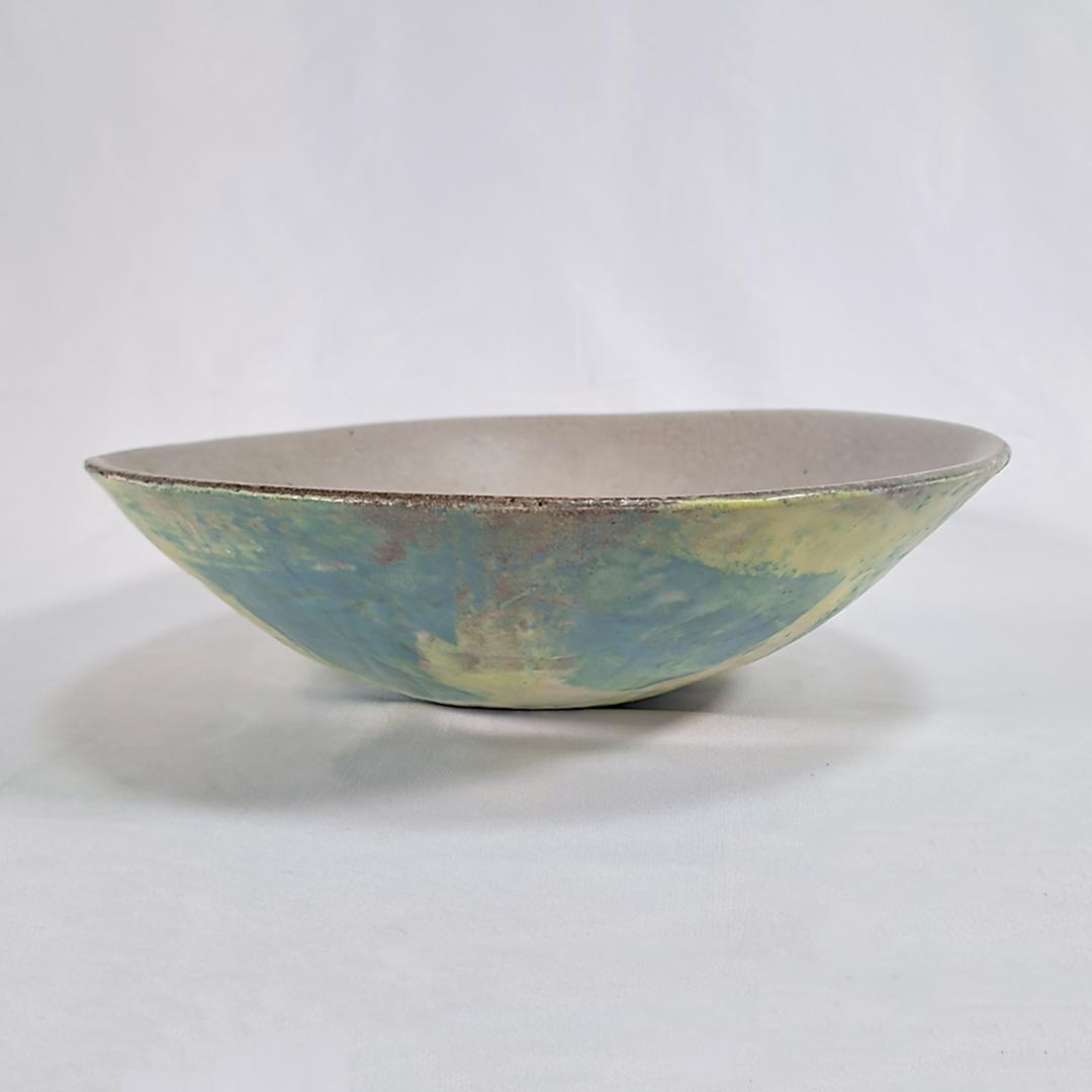 勝間田千恵子作「色絵大鉢」/陶器