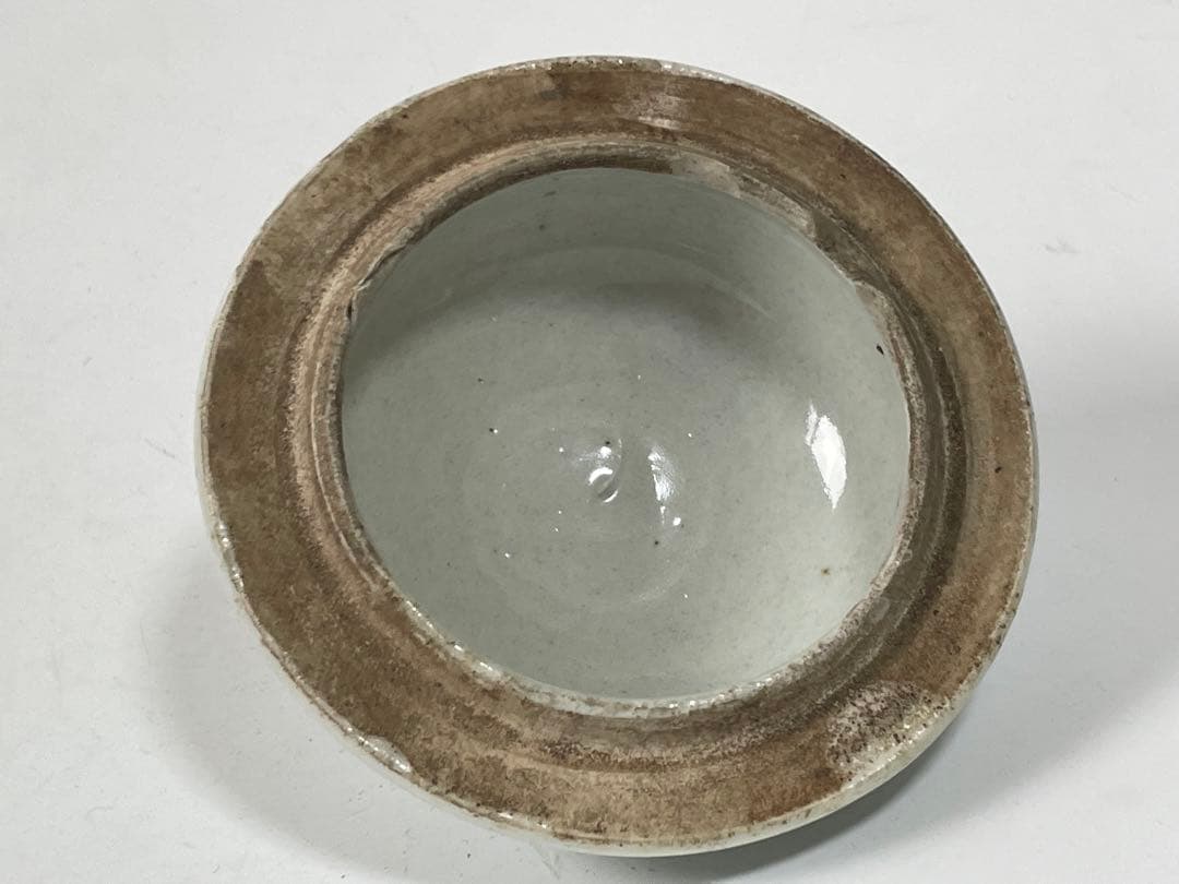 骨董　アンティーク　白磁　有蓋壺　沈香壺　古伊万里　白磁　李朝　蓋付壺