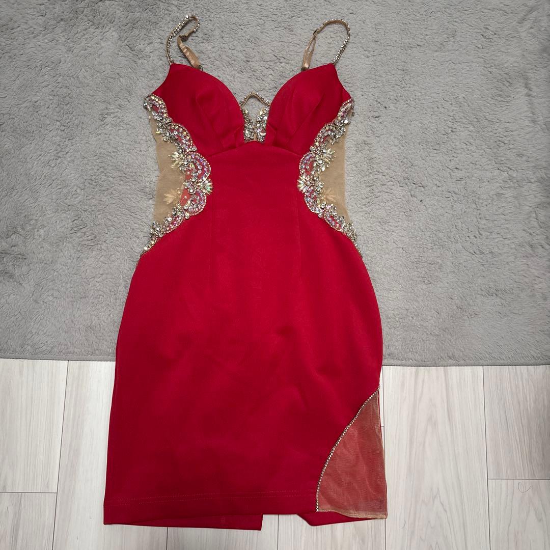 AR ANGELI キャバドレス　レッドナイトドレス XS