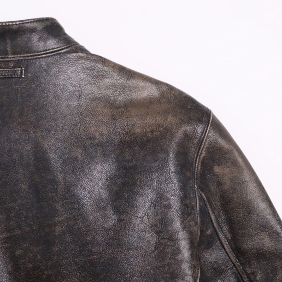 BANANA REPUBLIC vintage加工 ライダース レザージャケット