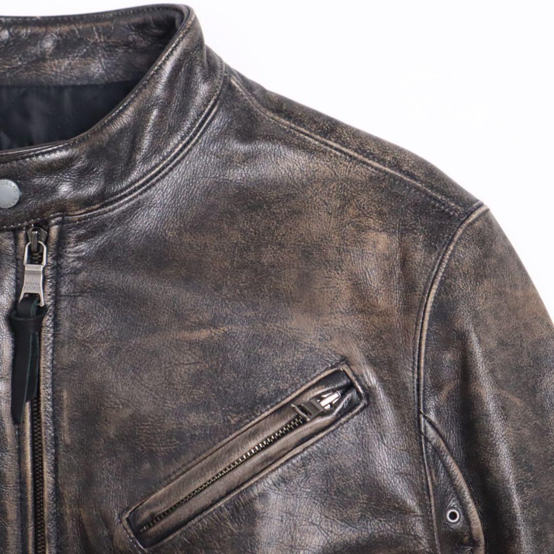 BANANA REPUBLIC vintage加工 ライダース レザージャケット