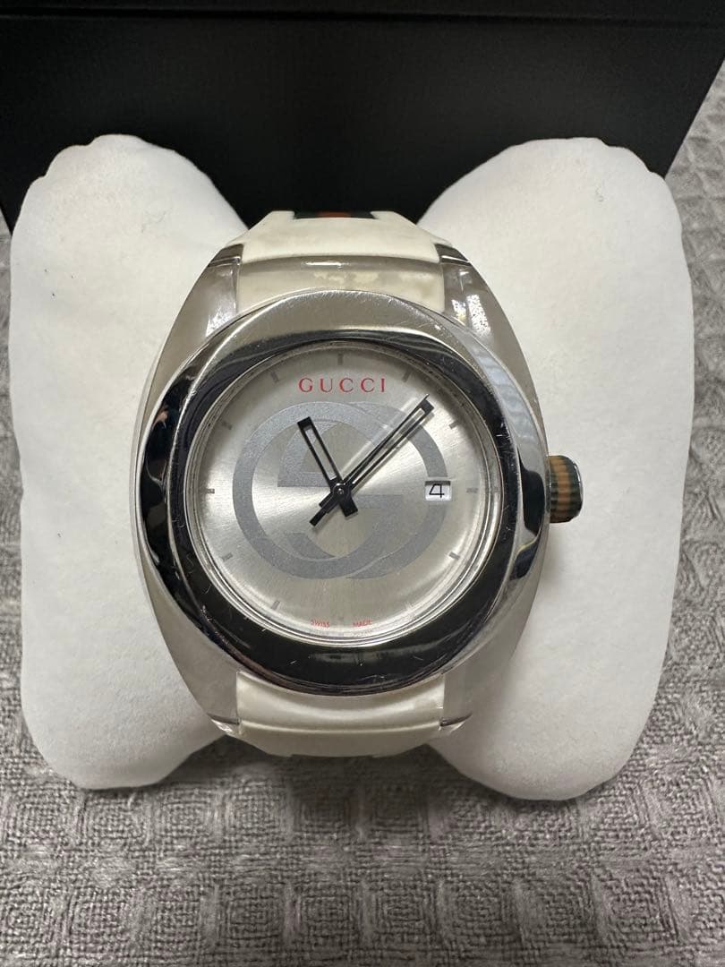 GUCCIシェリーライン　ラバーベルト腕時計　ジャンク品