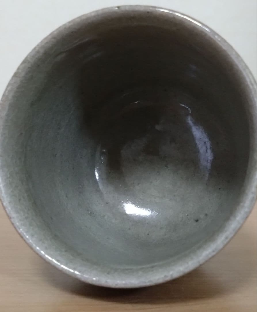 人間国宝　濱田庄司作　益子焼　鉄絵とうきび紋湯呑　湯呑