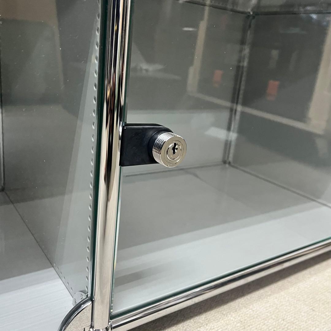 ★〜12/4迄★USMハラー 鍵付 ガラス扉 ２列３段 , lightgray