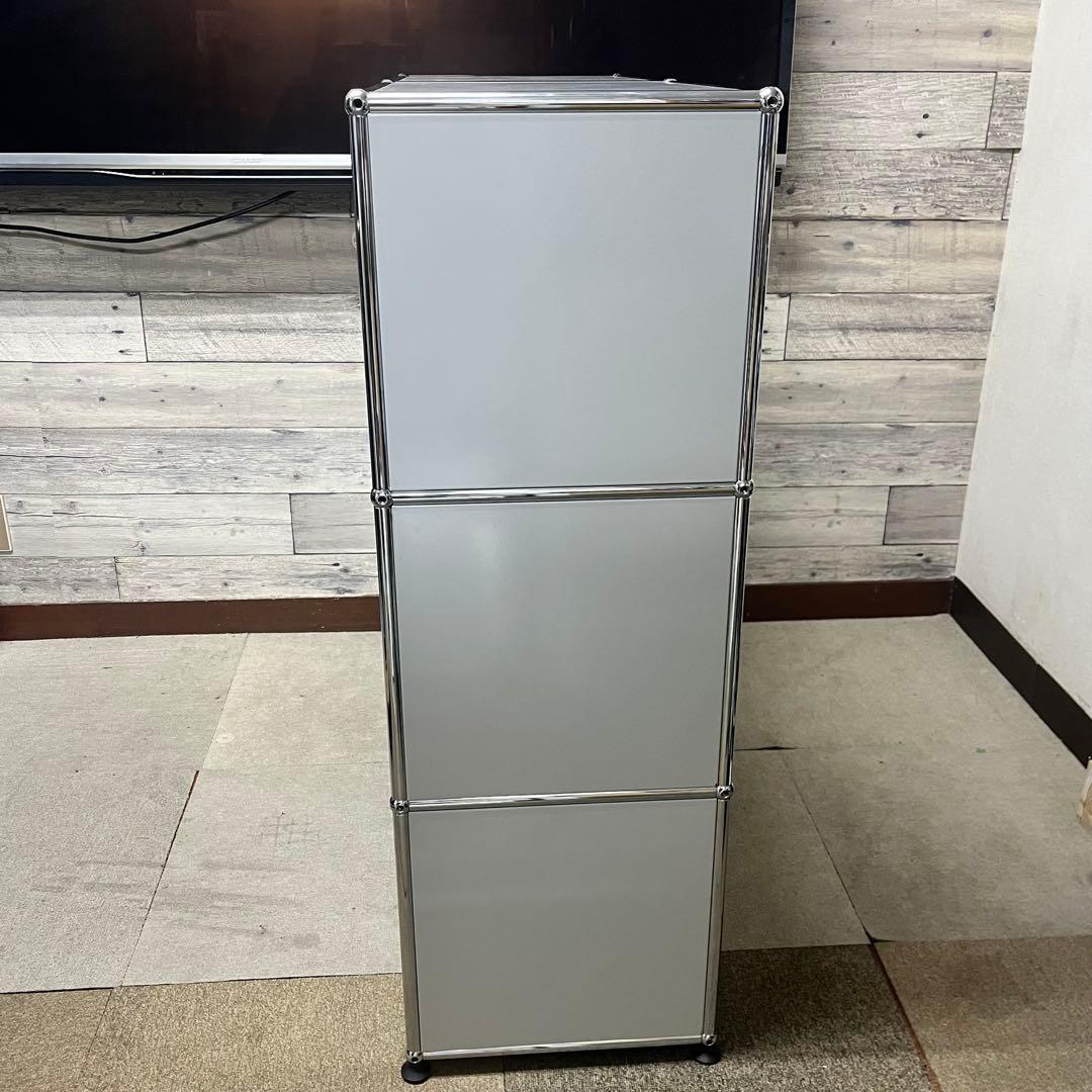 ★〜12/4迄★USMハラー 鍵付 ガラス扉 ２列３段 , lightgray