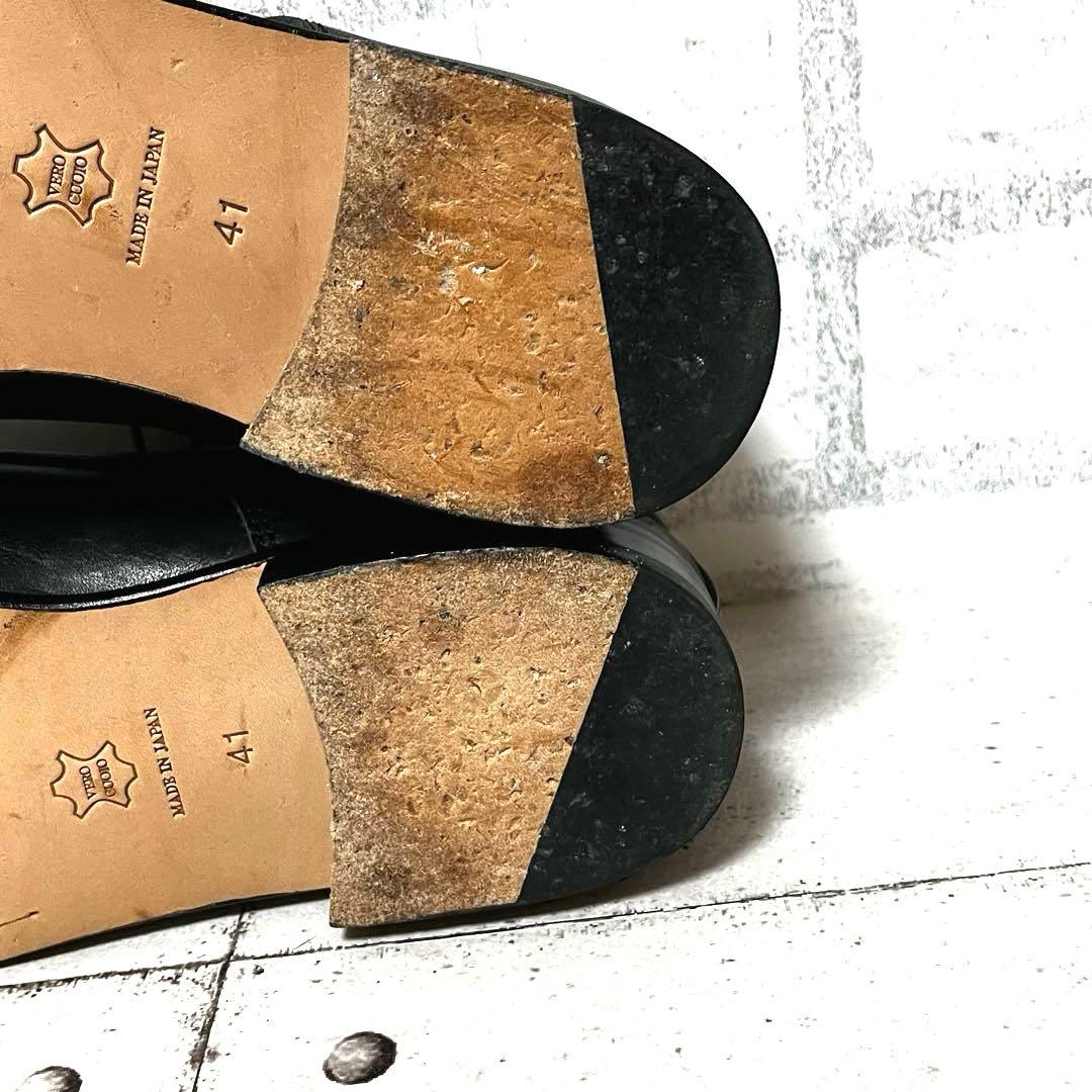 【パドローネ】ダービーシューズ プレーントゥ レザー♡ブラック 41