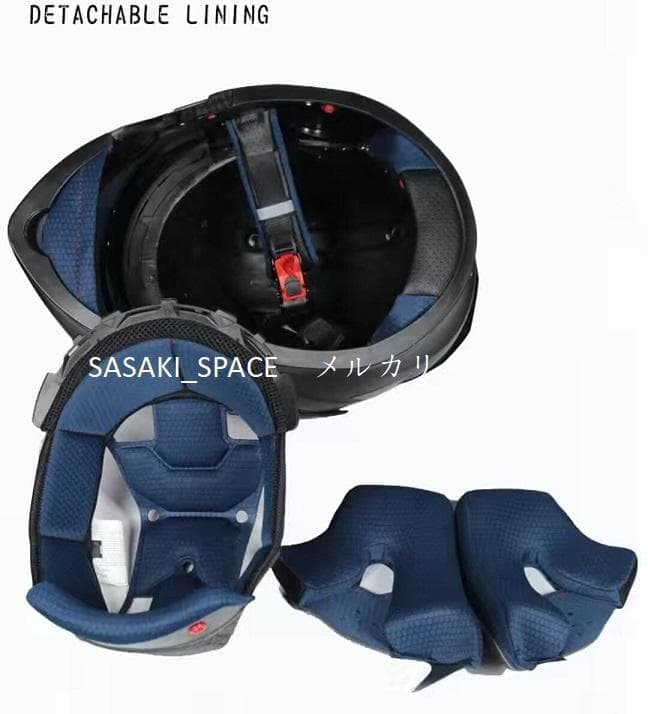 新品　バイク ダブルレンズ システム 内蔵レンズ フルフェイスヘルメット　L