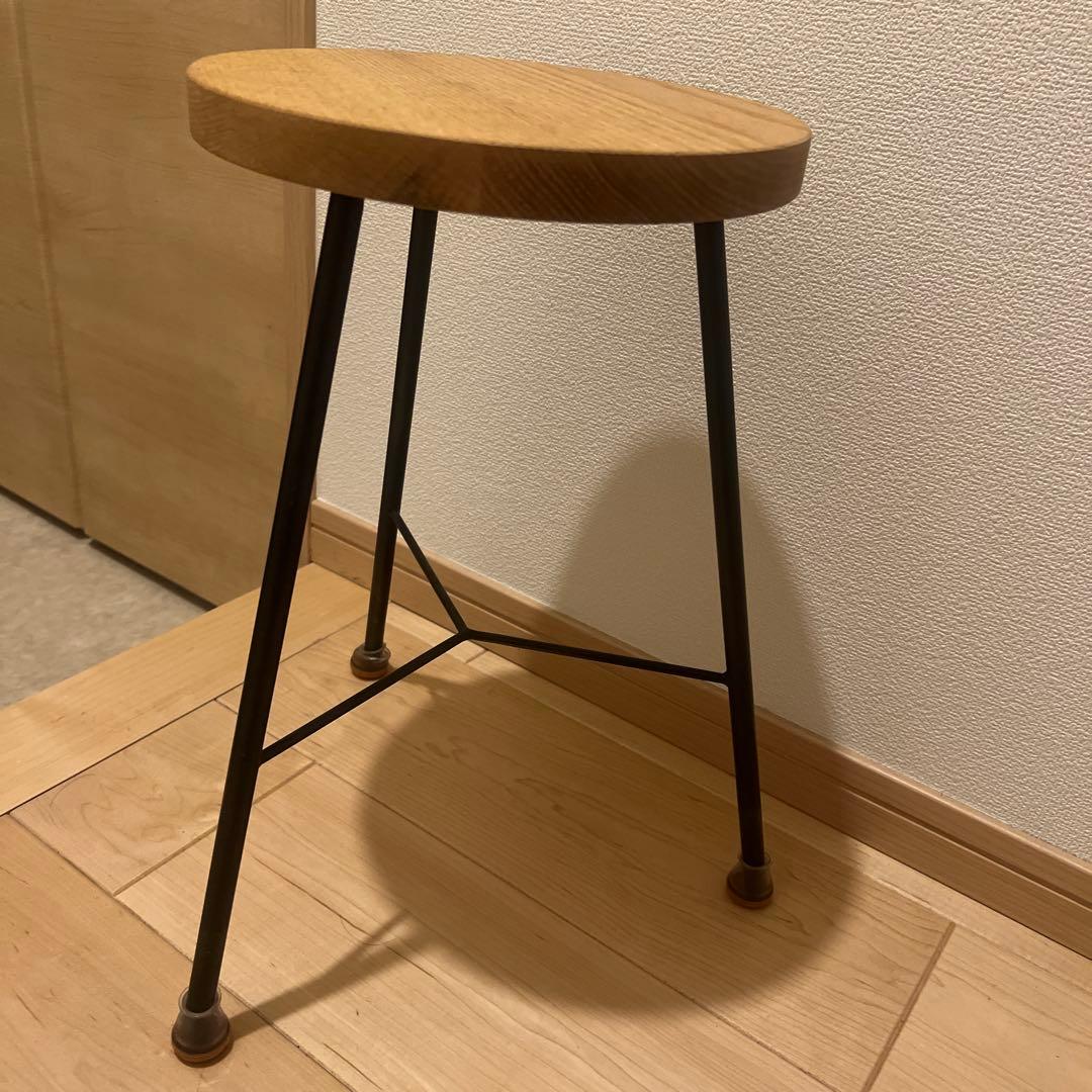 木製円形スツール（ナチュラルウッド）かなでもの