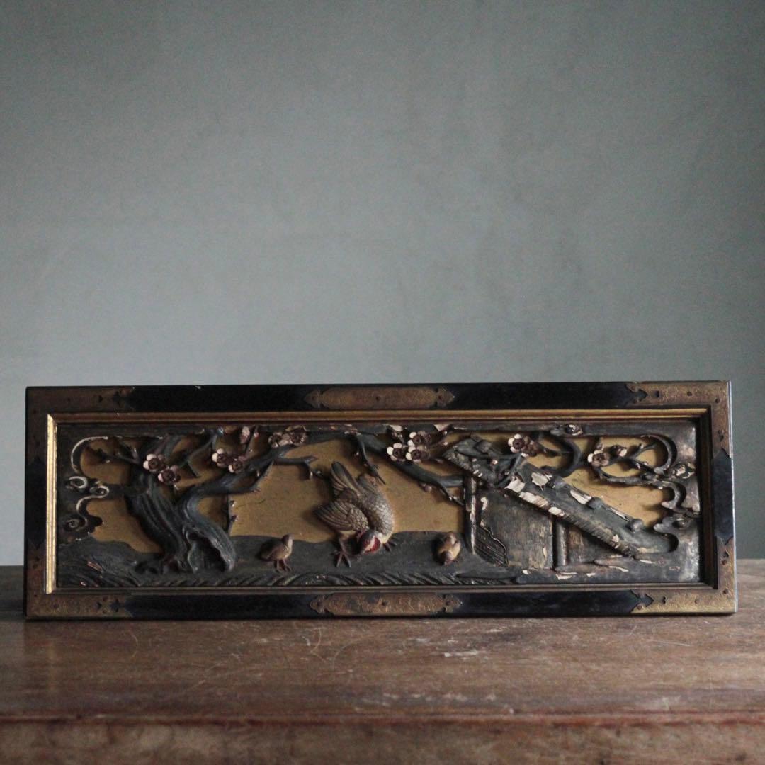 細密工芸 木彫 袋戸？ 芝山蒔絵 古美術 古道具 アンティーク