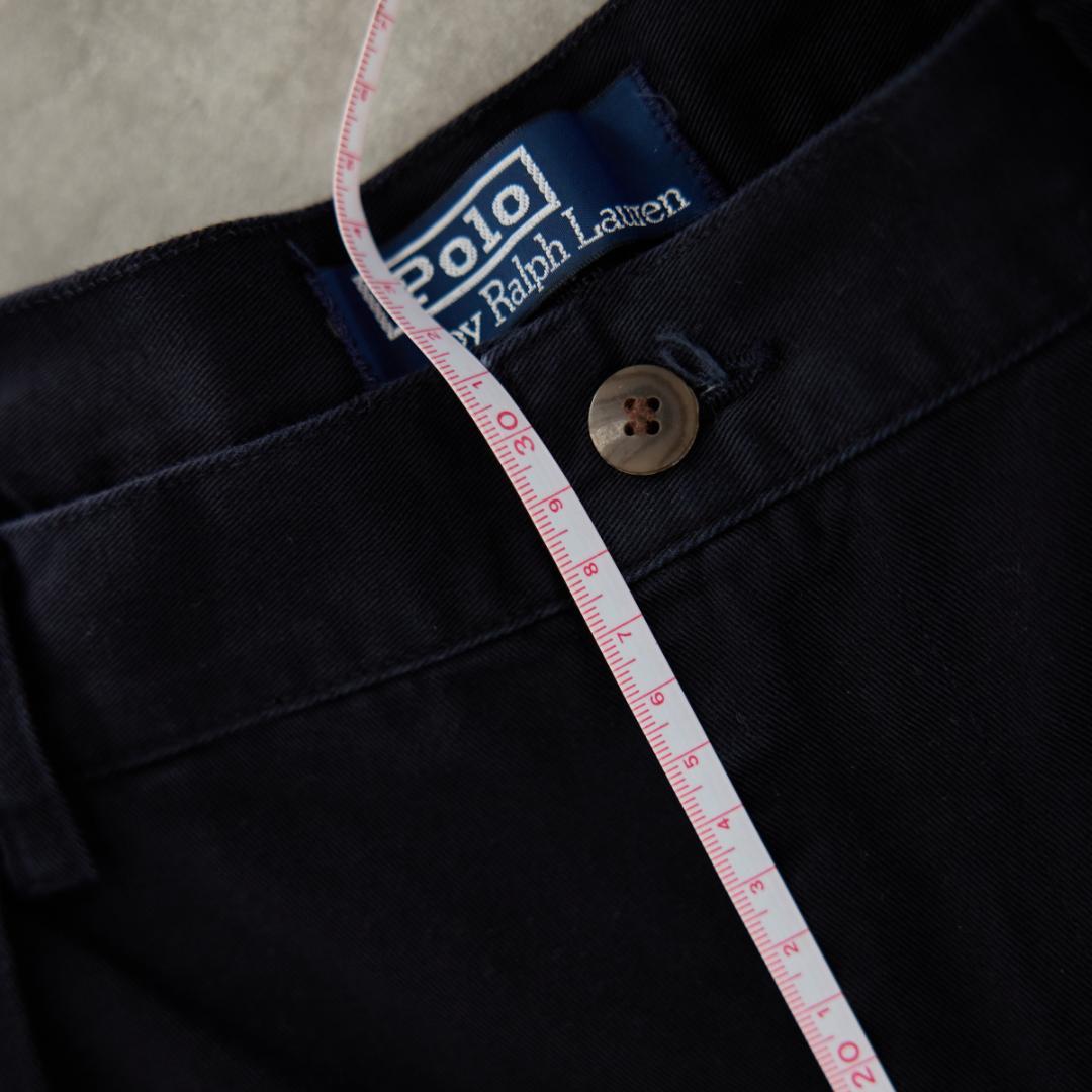 W36×L30 90s 初期タグ ラルフローレン ポロチノ ダークネイビー
