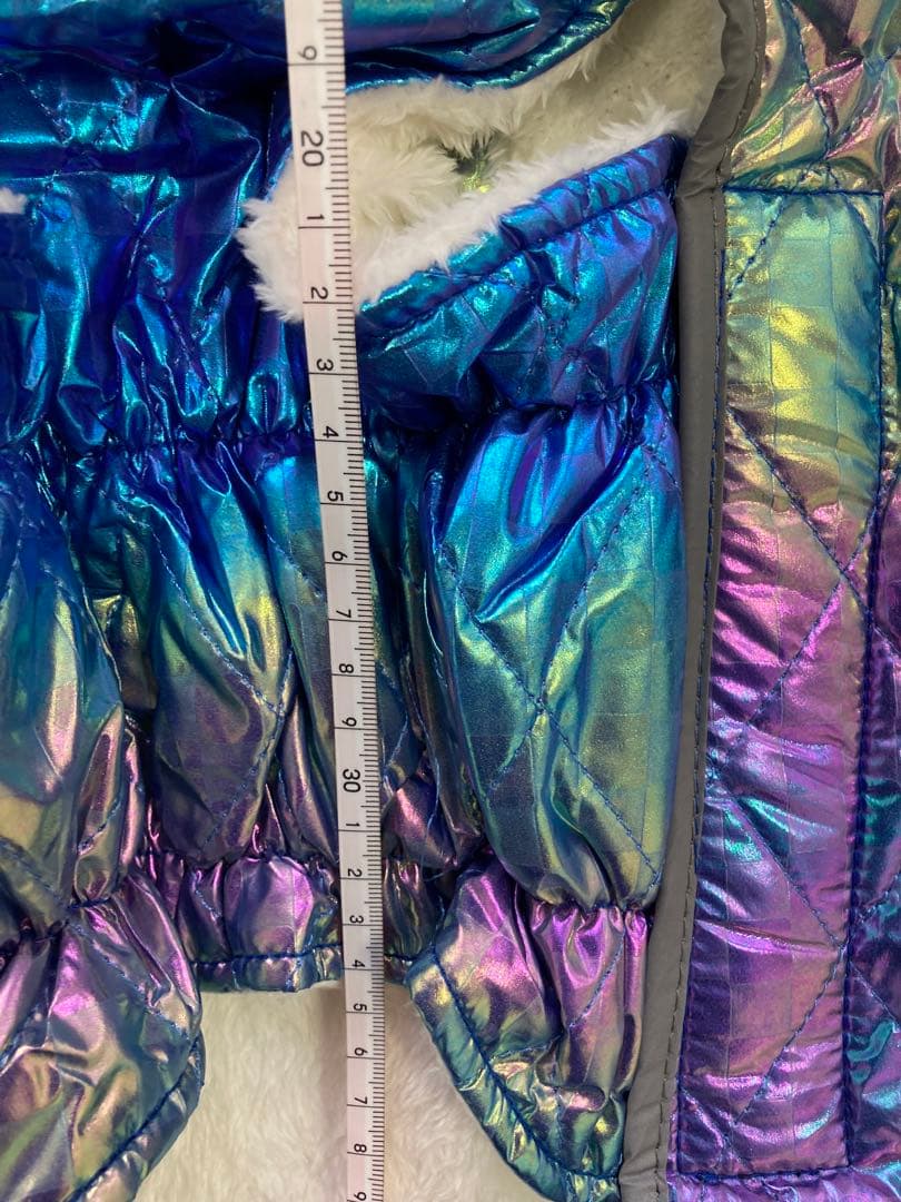 【Ｌサイズ】アウター コート 冬服 防寒着 いぬ わんちゃん ブルー系