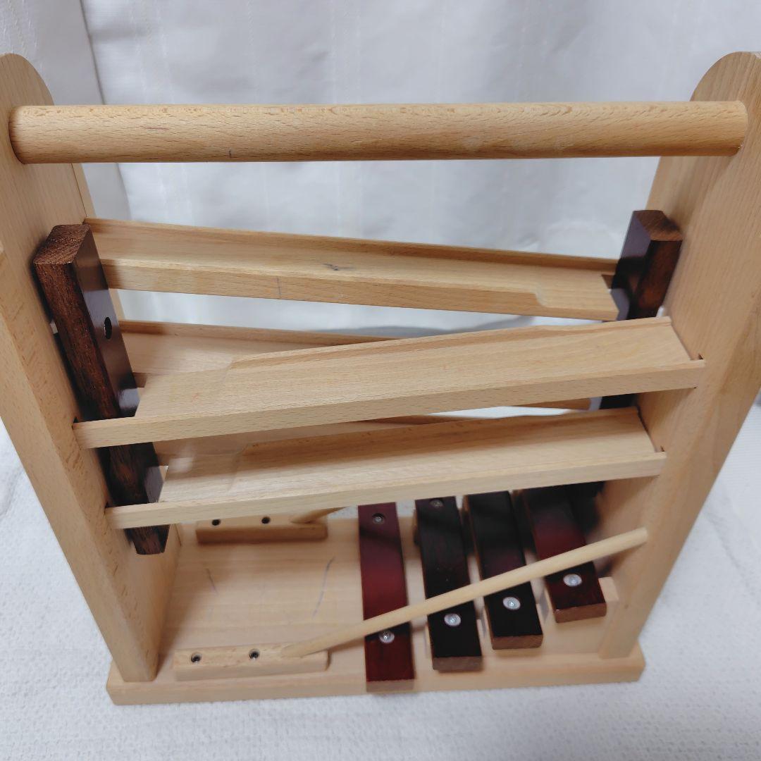 KOIDE コロコロシロホン 木のおもちゃ 木製 知育玩具 スロープトイ