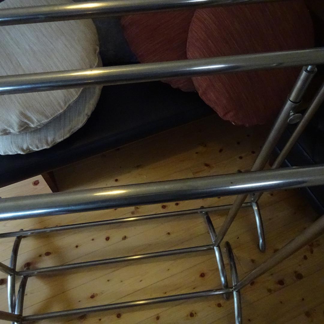 3本　ステンレス× ハンガーラックコートスタンド アイアン アンティークアパレル