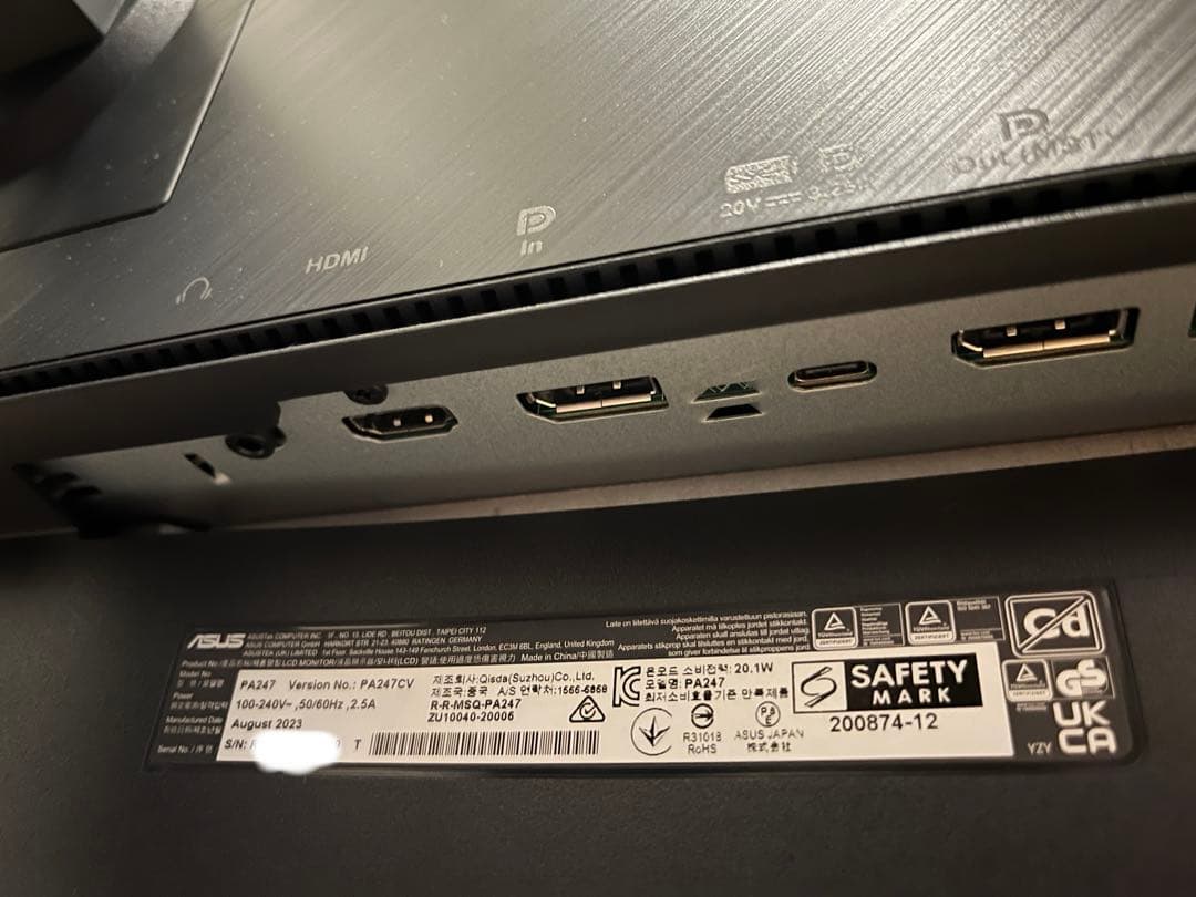 ASUS モニター 23.8インチ ProArt PA247CV