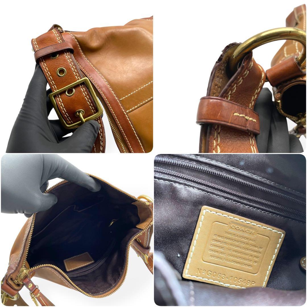 美品　COACH コーチ ショルダーバッグ パッチワーク ミニシグネチャー