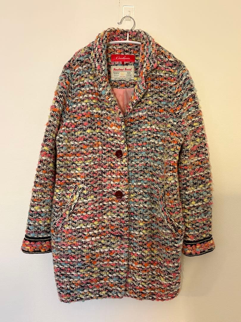 coohemコーヘン ファンシーツイードジャケットコート　美品