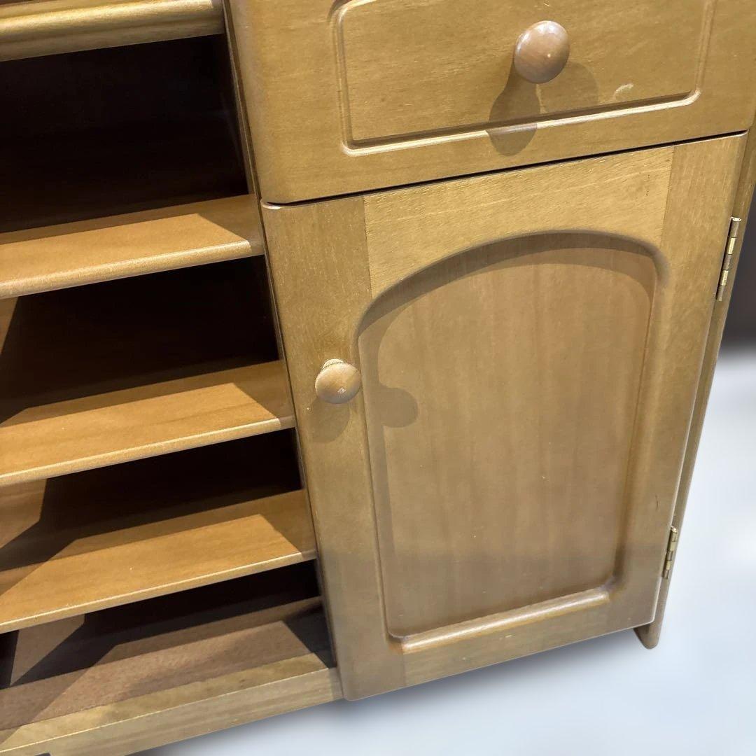 カリモク　スリッパラック　ナチュラルウッド キャビネット