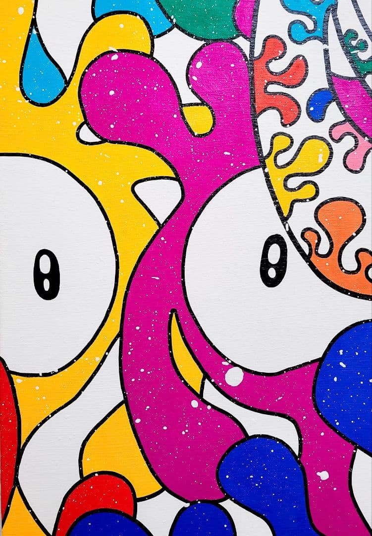 ★鈴木哲也★S25(803×803mm)アクリル原画1点物★送料無料#0088