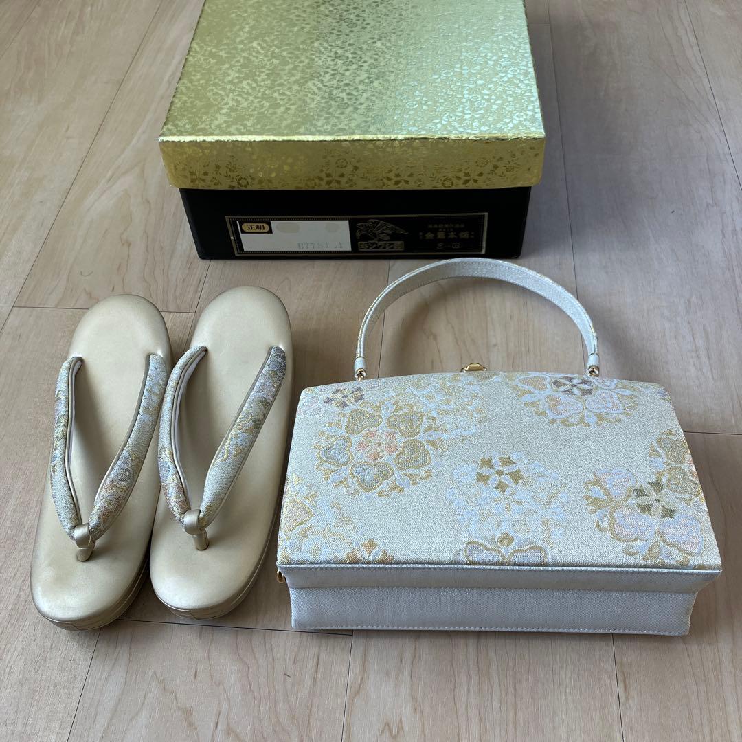 キンワシ印　和装用バッグと草履セット