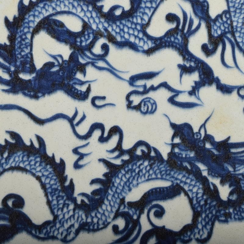 Khiêm Bỉnh　中国　青花　雲龍蓮花文　扁壷　V　7019A